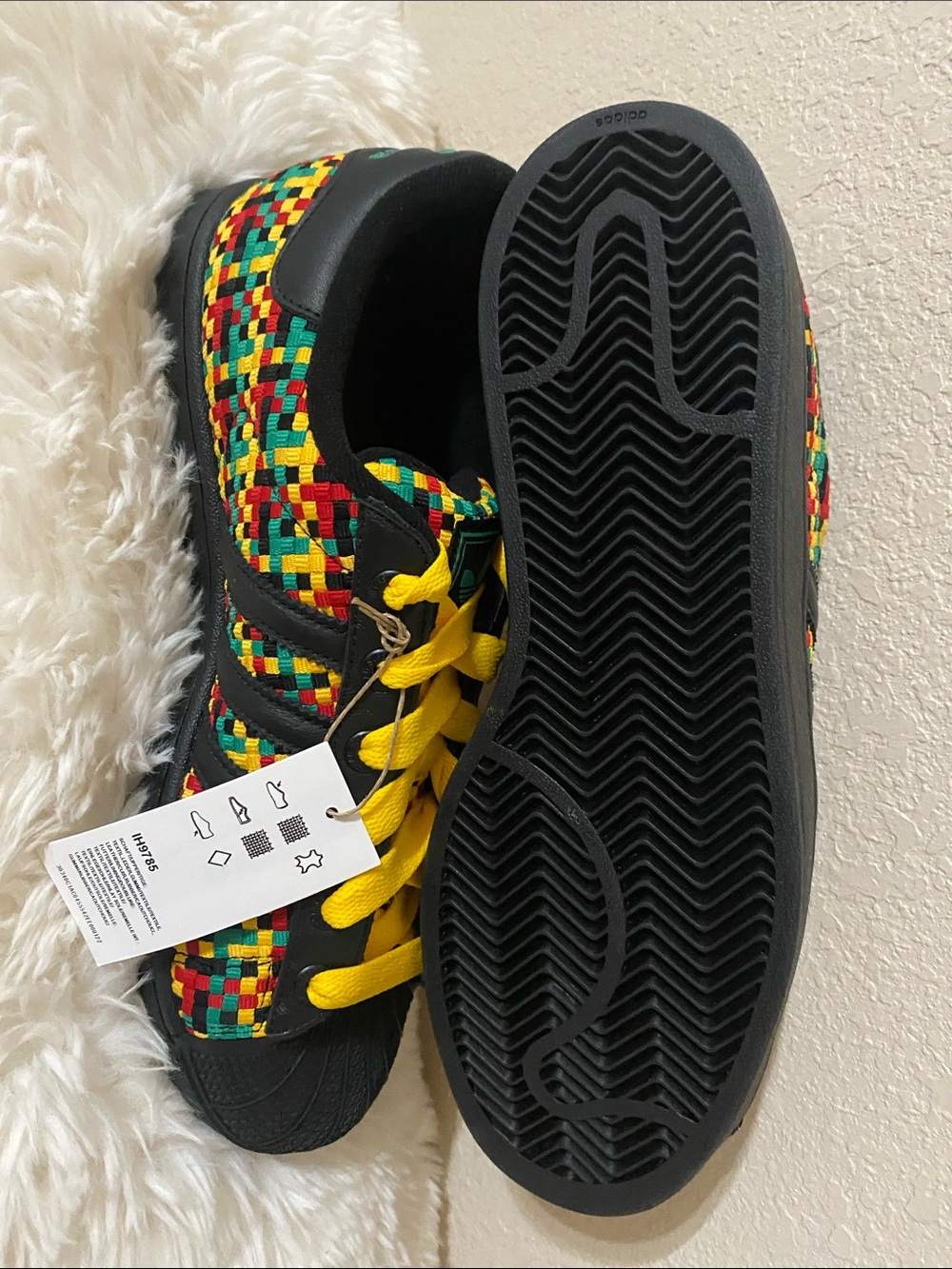 NWT Adidas superstar II Bob Marley Jamaica men’s size 10.5 - Picture 5 of 9